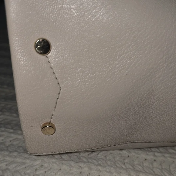 Kate Spade Cream Leather Tote Bag